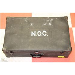 VINTAGE CHESS/CASE  26"X15"X8"H WITH STEEL CORNERS