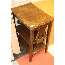 HARP DESIGN WOOD END TABLE