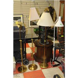 ESTATE ASSORTMENT OF FOUR FLOOR LAMPS
