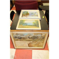 LOT OF THREE ORIGINAL PIECES OF ARTWORK