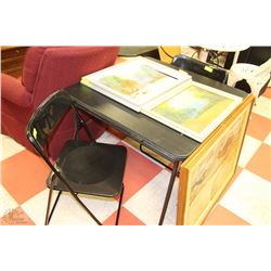 FOLDING CARD TABLE WITH 2 CHAIRS