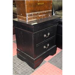 BLACK WOODEN NIGHT TABLE