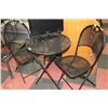 Image 1 : SMALL FOLDING PATIO TABLE WITH 2 CHAIRS