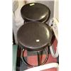 Image 1 : PAIR OF BROWN & CHROME SWIVEL BAR STOOLS