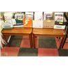 Image 1 : PAIR OF WOODEN END TABLES