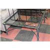 Image 1 : LARGE METAL AND GLASS COFFEE TABLE