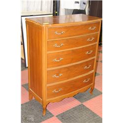 5 DRAWER CHEST OF DRAWERS-38"X19"X47"H