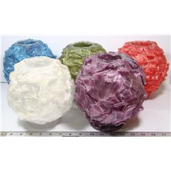 BOX OF VINTAGE HANDMADE DECORATIVE CANDLE HOLDERS