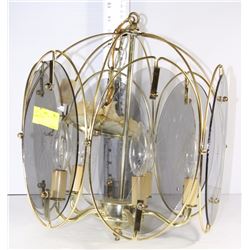 VINTAGE HANGING LAMP WITH JESUS PICTURE