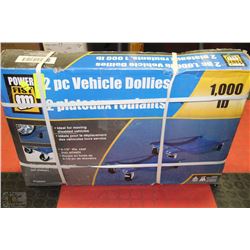 BRAND NEW 1000LB VEHICLE DOLLIES IN BOX
