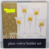 Image 1 : NEW LIFE HOME 5 PIECE GLASS VOTIVE HOLDER SET