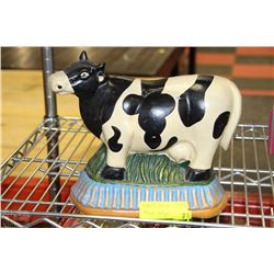 CAST IRON DOOR STOP ON CHOICE: COW