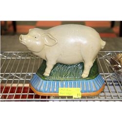 CAST IRON DOOR STOP ON CHOICE: PIG