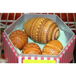 RUSSIAN WOODEN EGG COLLECTION