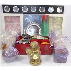 BOX OF NEW CANDLES SOME NEW HANDMADE IN ITALY,