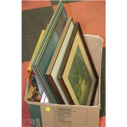 ESTATE BOX OF ASST. FRAMED PICTURES