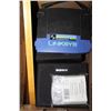Image 1 : BOX WITH 2 SONY SPEAKERS,LINKSYS ROUTER,CRIB BOARD
