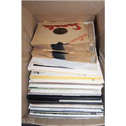BOX OF RECORDS INCLUDING 78 RPM LP'S INCLUDING
