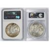 Image 2 : ( 2 ) 1923 PEACE SILVER DOLLARS: 1-PCGS MS-64 & 1-NGC MS-64