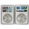 Image 2 : ( 2 ) 2003 AMERICAN SILVER EAGLES, NGC MS-69