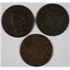 Image 1 : LARGE CENTS; 1818 G, 1828 G/VG, 1827 VG/F