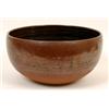 Image 1 : A Michael Cardew Pottery Bowl, the interior with speckled black and brown glaze, Winchcombe impre...