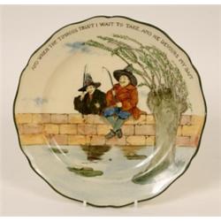 "A Royal Doulton Seriesware Plate, The Gallant Fishers, inscribed around the border "AND WHEN THE...