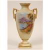 Image 1 : A Locke & Co Worcester Porcelain Vase, painted Locke Achray by Walter Stinton, 26.5 cm  See illus...