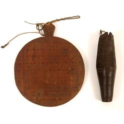Treen: A whistle, decorated carved flowers and geometric patterns, Henry Rell, 1785  See illustra...