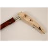 Image 1 : A Walking Stick, the ivory handle carved in the form of an anteater with ants  See illustration £...