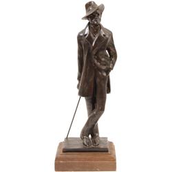 A Bronze Figure of James Joyce, by Fitzgibbons, stamped to the base DAF 87  See illustration £200...
