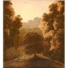 Image 1 : English School, 19th century, figures and cattle in a gorge, oil on panel, 30 x 28 cm  See illust...