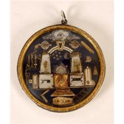 A 19th Century Masonic Pendant, incorporating obelisks and coffins, 5 cm  See illustration £30 -...