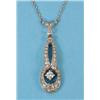 Image 1 : An 18ct White Gold and Diamond Pendant  See illustration £280 - 320...