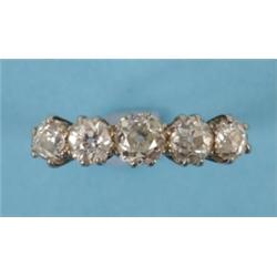 A Five Stone Diamond Ring  See illustration £380 - 420...