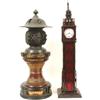 Image 1 : A Tall Fretwork Clock, the enamel dial with Roman numerals, 89 cm  See illustration £40 - 60...