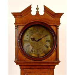 A Longcase Clock, the circular brass dial signed Fosse Bayley £Burton" - 0...