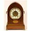 Image 1 : A Late 19th Century Mantle Clock, the enamelled dial with Arabic numerals, fitted an 8 day moveme...