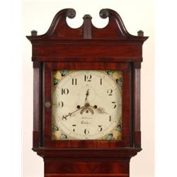An Early 19th Century Longcase Clock, the 35 cm square painted dial signed R Fletcher £Chefter" -...