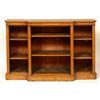 Image 1 : A Victorian Oak Break Front Open Bookcase, with six adjustable shelves standing on a plinth base,...