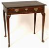 Image 1 : A Georgian Oak Side Table, with a single frieze drawer, on cabriole legs with pad feet, 83 cm  Se...