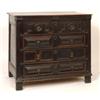 Image 1 : An Early 18th Century Oak Chest, the dentil moulded frieze above four graduated long drawers, on...