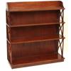 Image 1 : A Regency Style Mahogany Waterfall Bookcase, with four graduated shelves and turned supports, on...