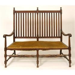 An Arts and Crafts Style Walnut Settle, 108 cm  See illustration £300 - 350...