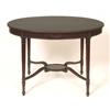 Image 1 : A Late 18th Century Style Mahogany Oval Centre Table, with reeded tapering legs, 104 cm  See illu...