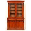 Image 1 : A Victorian Mahogany Bookcase, a pair of glazed doors flanked by carved corbels, above two short...