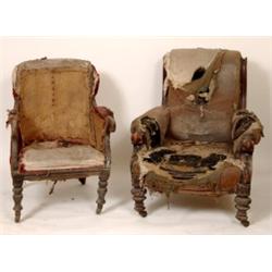A 19th Century Mahogany Armchair (in need of re-upholstery)  See illustration £50 - 100...