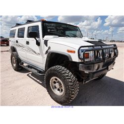 2003 - HUMMER H2 "TEXAS REGISTRATION ONLY"