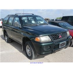 2000 - MITSUBISHI MONTERO SPORT // TEXAS REGISTRATION ONLY