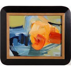 Valda Oestreicher, Orange Structure, Oil Painting